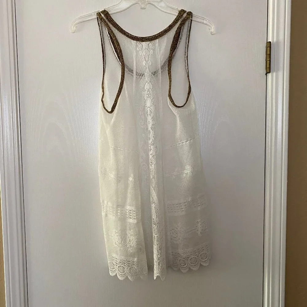 free people lace tank top swimsuit coverup